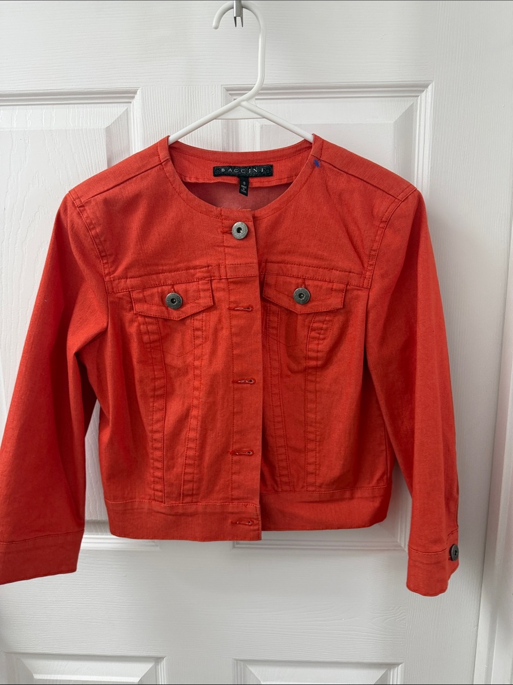 Baccini Bright orange Cotton Jean Jacket